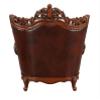 Acme Furniture Eustoma Chair with 1 Pillow, Cherry Top Grain Leather & Walnut view 3