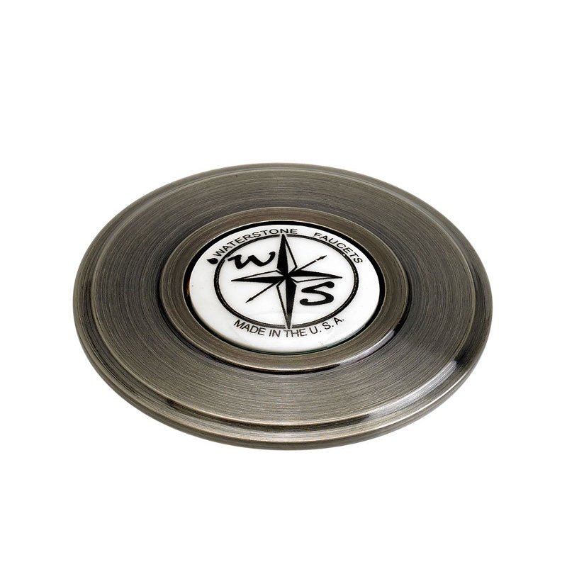 Waterstone 4070-BLN Traditional Sink Hole Cover - Compass Button Black Nickel