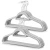 VelvetPros Non-Slip Velvet Hangers (20-Pack) | 360 Swivel Hooks | Durable, Space Saving Clothes Hangers | Suit Hangers | Coat Hangers | Suitable for Dress Clothes, Coats, Jackets and Pants (Grey) view 1
