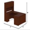 Lorell Prominence 2.0 Mahogany Laminate Box/Box/File Left-Pedestal Desk view 3
