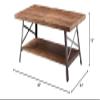Acme Ikram Rectangular Wooden Coffee Table in Weathered Oak and Sandy Black view 3