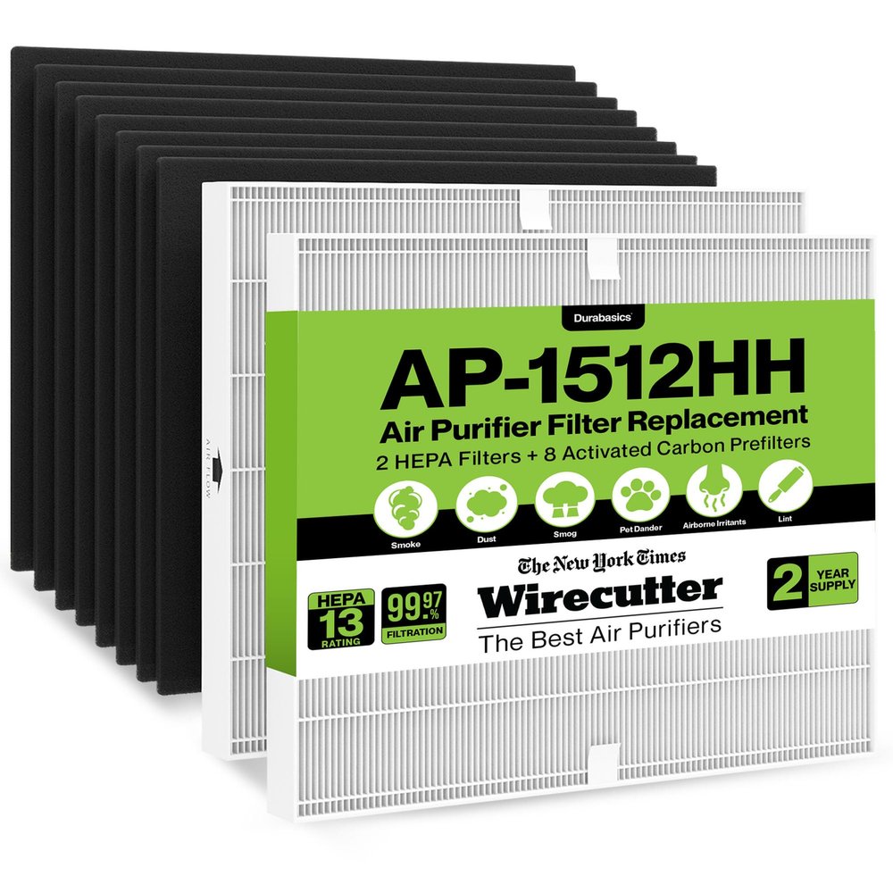 AP-1512HH HEPA Set Compatible with Coway Filter - 2 Year Supply - Compatible with Coway Airmega AP-1512HH & Airmega Filter Replacement - Helps Remove Smoke, Dust, Pollen, Dust, Debris, Pet Dander