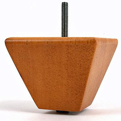 LEG DADDY 3" x 3 3/4" Maple Finish Pyramid Sofa Leg, Set of 4 (M8)
