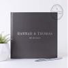 Gray Wedding Guest Book, Personalized Guestbook Photo Album, Sign-in Book or Wedding Journal - Hardcover (9x6 inches) view 1