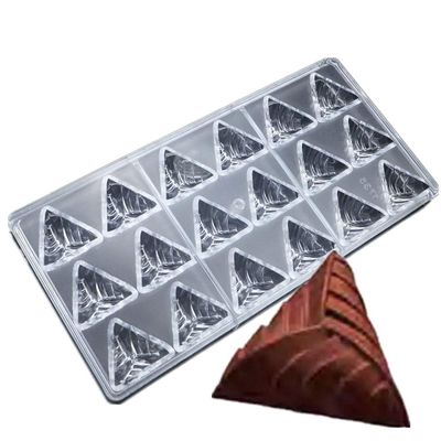 18 cavities trigon roll-up pie shape polycarbonate chocolate mold ice cube mould chocolat chips molds for DIY cake decoration