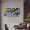 INVIN ART Framed Canvas Giclee Print Wisteria (1917-1920) by Claude Monet Wall Art Living Room Home Office Decorations(Wood Color Slim Frame,16"x32") view 3