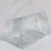 50 PCS 5-1/8 x 3-1/2 x 3-3/4" Clear APET Food Safe Handbag/Gable Shaped Box Arc Handle view 3