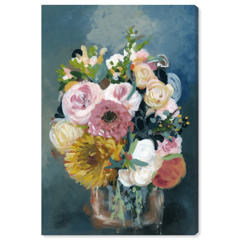 The Oliver Gal Artist Co. Floral Wall Art Canvas Prints 'Spring Bouquet' Home Dcor, 20" x 30", Blue, Pink