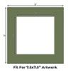 CountryArtHouse Dill Acid Free 12x12 Picture Frame Mats with White Core Bevel Cut for 8x8 Pictures - Fits 12x12 Frame - One Mat - With Bag & Backing view 2