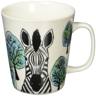 15213 Ceramic Indigo Mofumofurand Mug, Zebra, Size: Approx. 3.5 inches (9 cm), H 3.5 inches (9 cm)