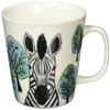 15213 Ceramic Indigo Mofumofurand Mug, Zebra, Size: Approx. 3.5 inches (9 cm), H 3.5 inches (9 cm) view 1