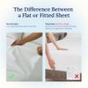 California Design Den King Flat Sheet Only - 400 Thread Count 100% Cotton Sateen, Durable, and Breathable Bed Sheets - Ivory (Pale Tone) view 4