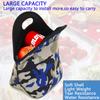 FlowFly Neoprene kids Lunch box Insulated Soft Bag Mini Cooler Thermal Meal Tote Kit for Boys, Girls,Men,Women,School,Work, Office, Blue Camo view 2