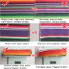 10 Packs Mexican Serape Table Runners for Mexican Theme Party, Cinco de Mayo Fiesta Party, Day of Death Decorations, Falsa Classic Striped Fringe Pattern Cotton Blanket, Purple,14x84 inches view 4