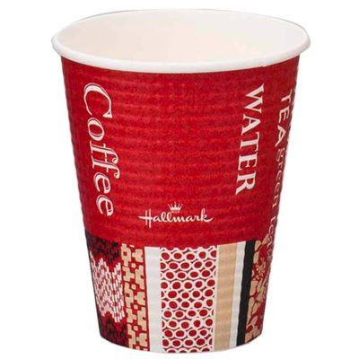 (Sunnap) Sunup C2650EC Disposable Cups, 3 Colors, 3.1 x 3.7 x 1.9 inches (7.9 x 9.34 x 4.97 cm), Embossed Cups, Hallmark Cafe, 9.2 fl oz (260 ml), Set of 50