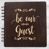Be Our Guest Rustic Wedding Wooden Guest Book (11x8.5" or 8.5"x7) Bride Groom Ceremony Reception Guests Sign in Newlyweds Husband Wife Anniversary Party Gift view 2