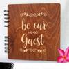 Be Our Guest Rustic Wedding Wooden Guest Book (11x8.5" or 8.5"x7) Bride Groom Ceremony Reception Guests Sign in Newlyweds Husband Wife Anniversary Party Gift view 3