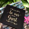 Be Our Guest Rustic Wedding Wooden Guest Book (11x8.5" or 8.5"x7) Bride Groom Ceremony Reception Guests Sign in Newlyweds Husband Wife Anniversary Party Gift view 4
