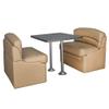 RecPro 40" RV Dinette Booth Set with Table and 2 Surface Mount Legs | Two Dinette Booths (Toffee, Granite Chocolate) view 1