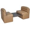 RecPro 40" RV Dinette Booth Set with Table and 2 Surface Mount Legs | Two Dinette Booths (Toffee, Granite Chocolate) view 4