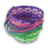 Easter Baskets with Hinged Handle - Round Woven Bamboo (Purple, Pink, Green, Blue) - 4 Pack view 2