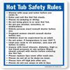 "Hot Tub Safety Rules" Sign By Unoopler | 8" x 12" Metal view 1