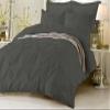 Amuze Bedding Stylish Pinch Pleated 3 PCs Duvet Cover and Pillow Shams Decorative Set (Elephant Grey, Full/Queen) Luxurious 100% Egyptian Cotton 400 Thread Count view 1