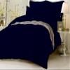 Amuze Bedding Stylish Pinch Pleated 3 PCs Duvet Cover and Pillow Shams Decorative Set (Navy Blue, King/Cal King) Luxurious 100% Egyptian Cotton 400 Thread Count view 1