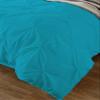 Amuze Bedding Stylish Pinch Pleated 5 PCs Duvet Cover and Pillow Shams Decorative Set (Turquoise Blue, King/Cal King) Luxurious 100% Egyptian Cotton 400 Thread Count view 2