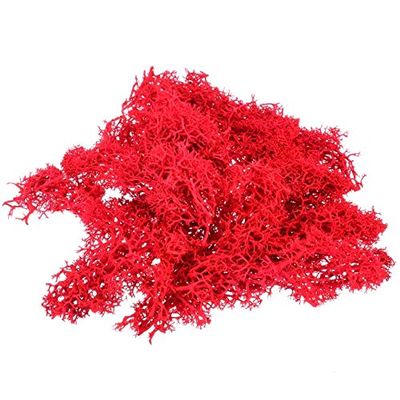ShineBear 1pcs 10g Colorful Natural Artificial Moss Fake Plants Preserved Dried Artificial Craft Flower Docoration for Home Garden Party - (Color: Red Wine)