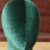 D DOLITY Head Velvet Block Head for Making, Styling and Display, Head, Stable , Dark Green view 3