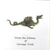 Personalized Bookplate with Dragon Illustration. Set of 10. 3" H x 2 1/2" W view 1