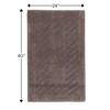 Knightsbridge Diagonal Racetrack 100% Cotton Reversible Bath Rug 24 X 40 Stone view 2