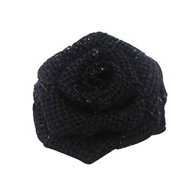 ShineBear 10pcs /Pack Rustic Flower Rose Wedding Decoration Burlap Hessian Jute Vintage Decor - (Color: Black)