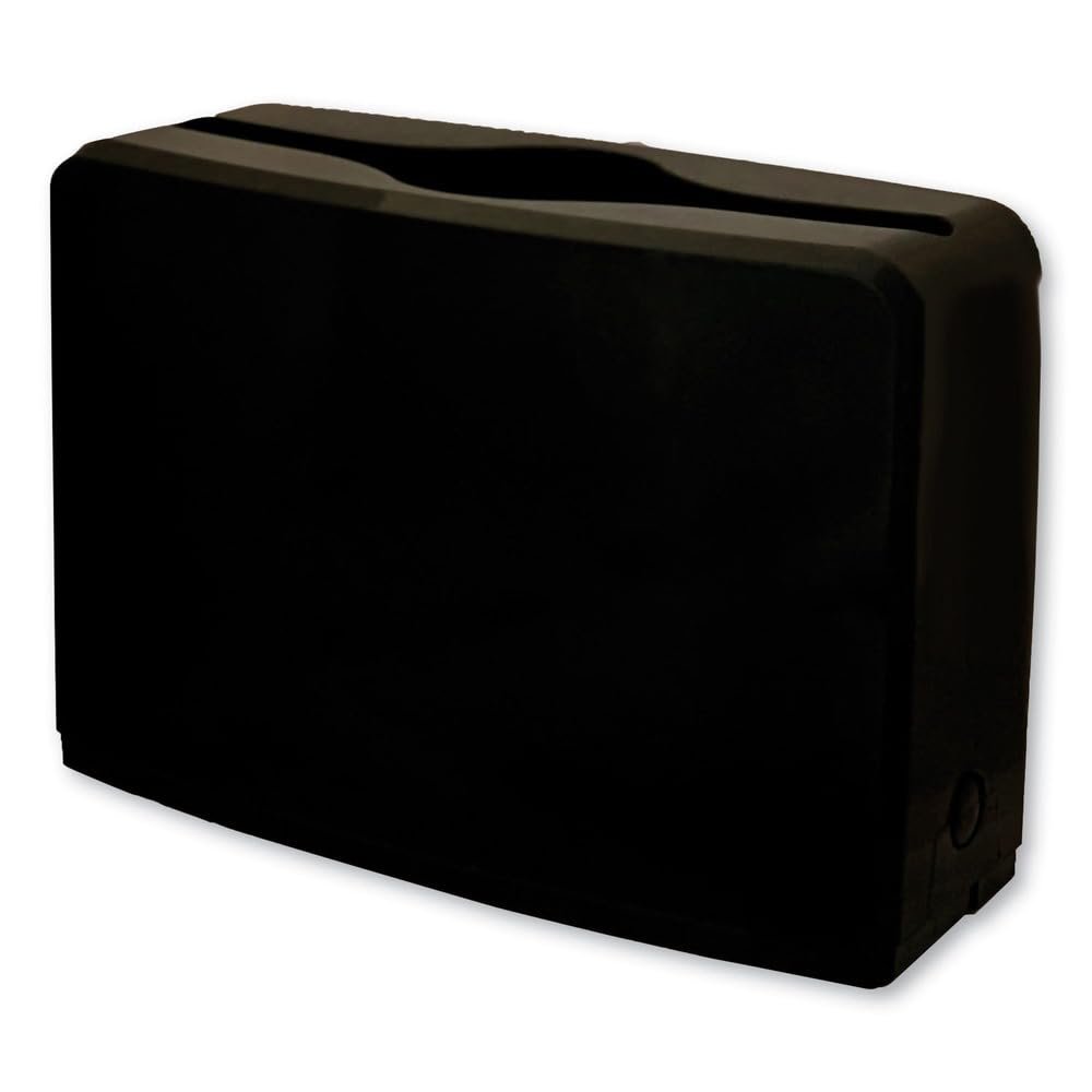 GEN Countertop Folded Towel Dispenser, C-Fold or Multi-Fold, 10.63"x7.28"x4.53", Black, Spring Loaded
