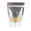 QQ Studio 100 Shiny Colored Aluminum Mylar Foil Clear Window Reclosable QuickQlick Stand-Up Bags (5" x 8", Silver) view 1