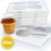 CAPMESSO Espresso Foils and Refillable Capsules-Seal Lids to Reusable Capsules Coffee Pod Compatible with Nespresso Original Line Machines (Silver -1000pcs Lids+6 pcs Pods) view 4