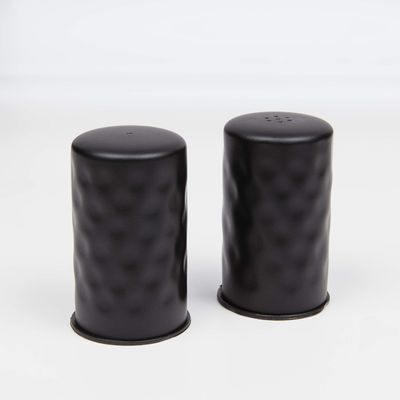 American Metalcraft BHSP2 Hammered Salt & Pepper Shaker Set, Black, 2-Ounces Each
