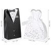 100 Pcs Elegant Tuxedo & Dress Candy Boxes, Romantic Wedding Favor Packaging for, Wedding Party Gift Decoration view 2