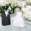 100 Pcs Elegant Tuxedo & Dress Candy Boxes, Romantic Wedding Favor Packaging for, Wedding Party Gift Decoration view 3