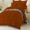 Amuze Bedding Stylish Pinch Pleated 3 PCs Duvet Cover and Pillow Shams Decorative Set (Brick Red, Full/Queen) Luxurious 100% Egyptian Cotton 400 Thread Count view 1