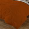 Amuze Bedding Stylish Pinch Pleated 3 PCs Duvet Cover and Pillow Shams Decorative Set (Brick Red, Full/Queen) Luxurious 100% Egyptian Cotton 400 Thread Count view 2