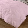 Amuze Bedding Stylish Pinch Pleated 3 PCs Duvet Cover and Pillow Shams Decorative Set (Pink, King/Cal King) Luxurious 100% Egyptian Cotton 400 Thread Count view 2