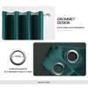 MIULEE Christmas Dark Green Velvet Curtains Room Darkening Blackout Soft Grommet Emerald Curtain Short Thermal Soundproof Curtains/Drapes/Panels for Living Room Bedroom 52 x 63 Inch 2 Panels view 2