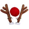 ShineBear 1 Set Lovely Reindeer Car Costume Antlers Kit and Red Nose Christmas Car Decoration view 1