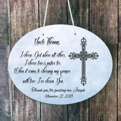 Confirmation Sponsor Gift Mentor gift Thank you for guidance Sponsor sign