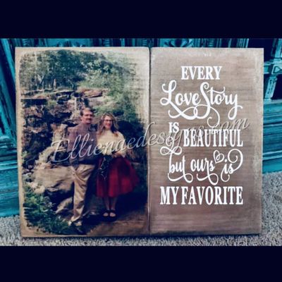 Wood Photo Pallet - Anniversary Gift Birthday Gift Love Gift My Only Love Love Messages For Men Or Women.Best Gift For Loved One 11X14 INCH