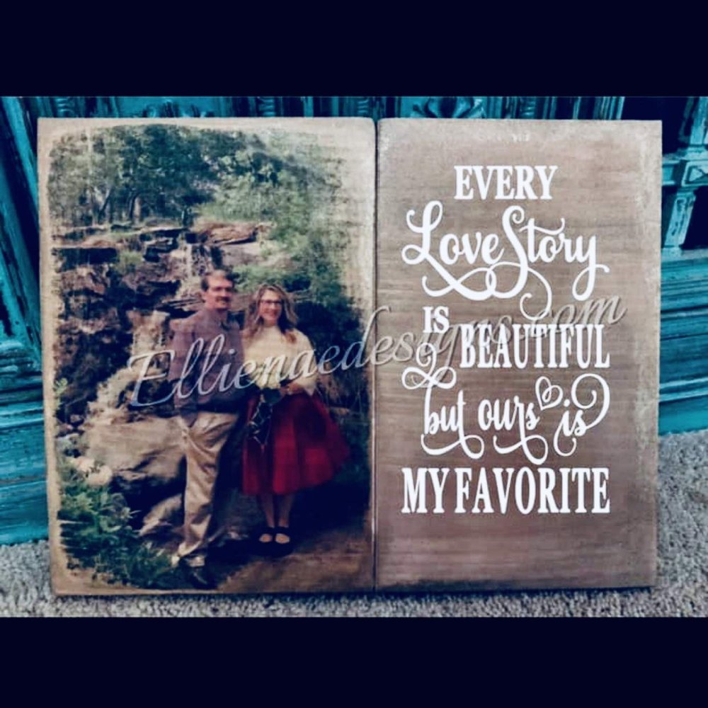 Wood Photo Pallet - Anniversary Gift Birthday Gift Love Gift My Only Love Love Messages For Men Or Women.Best Gift For Loved One 11X14 INCH