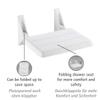 WENKO 179371100 Shower Seat, White, 35 x 19 x 36 view 2