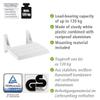 WENKO 179371100 Shower Seat, White, 35 x 19 x 36 view 3